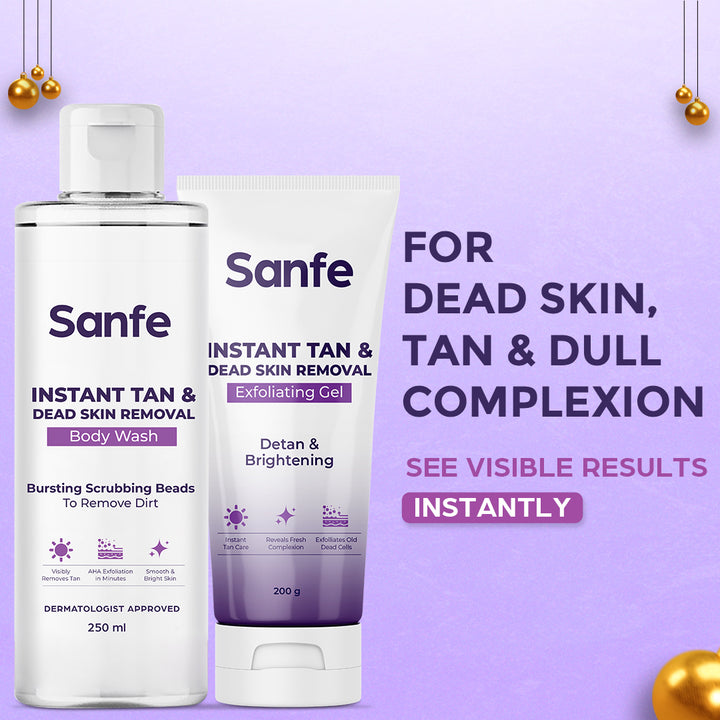 Sanfe Instant Tan & Dead Skin Removal Exfoliating Gel 200g