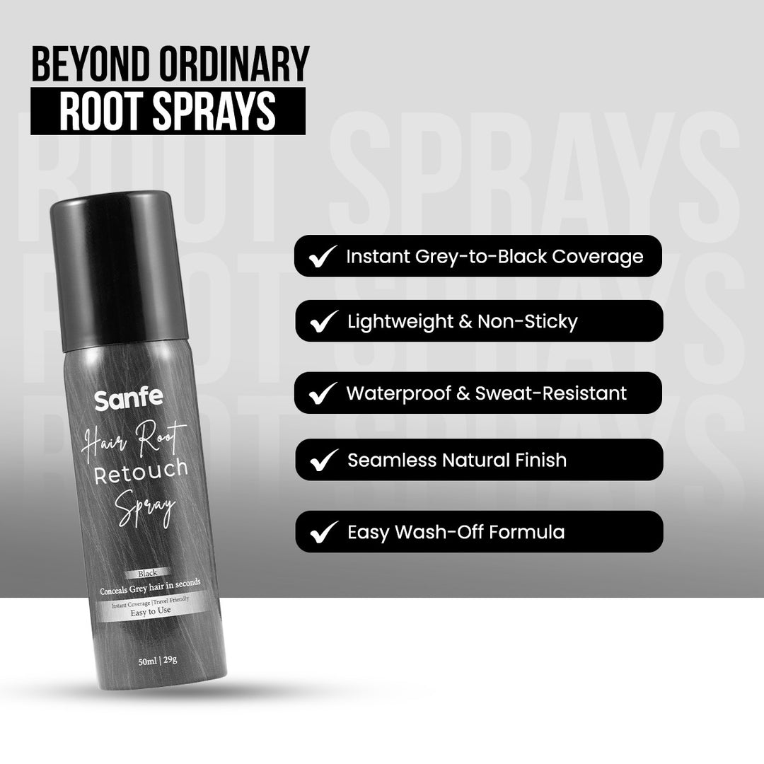 Grey to Black Instant Touch-Up Spray