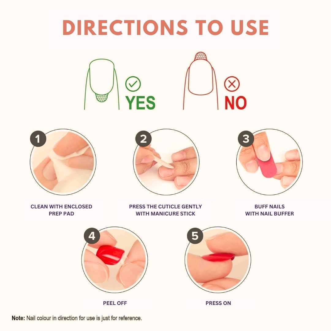 Sanfe Instant Stick On Nails - Pink French - 24  Pcs