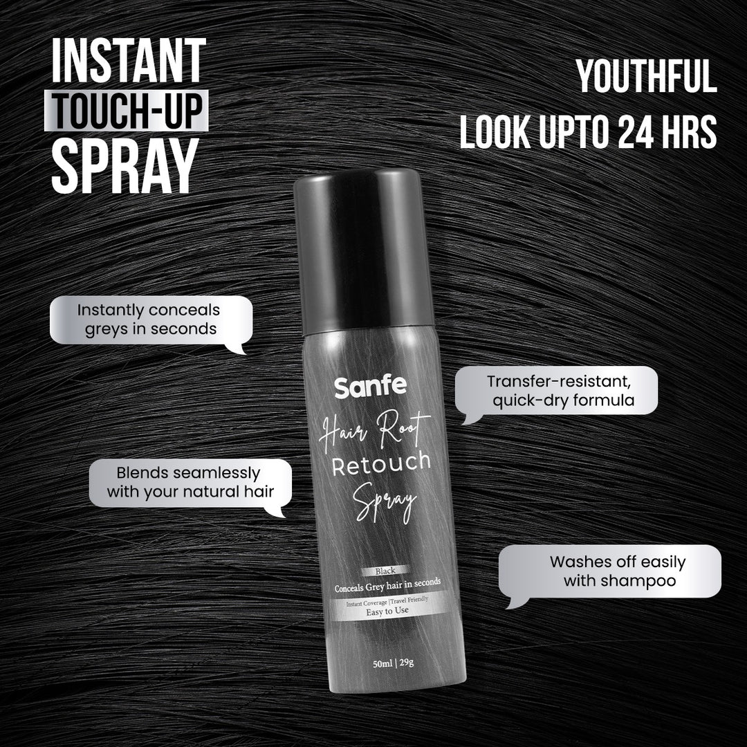 Grey to Black Instant Touch-Up Spray