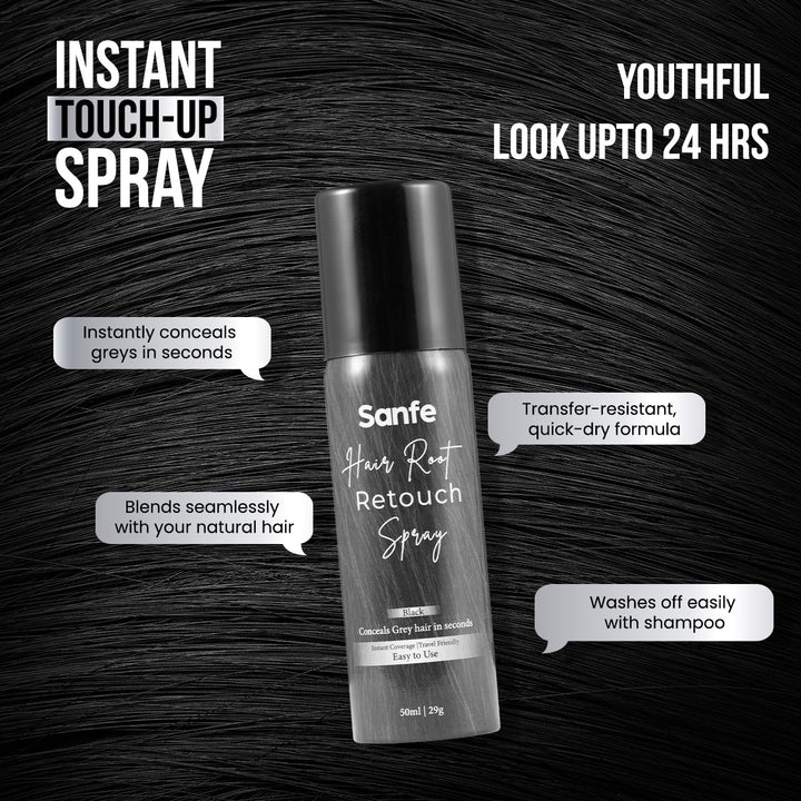 Grey to Black Instant Touch-Up Spray