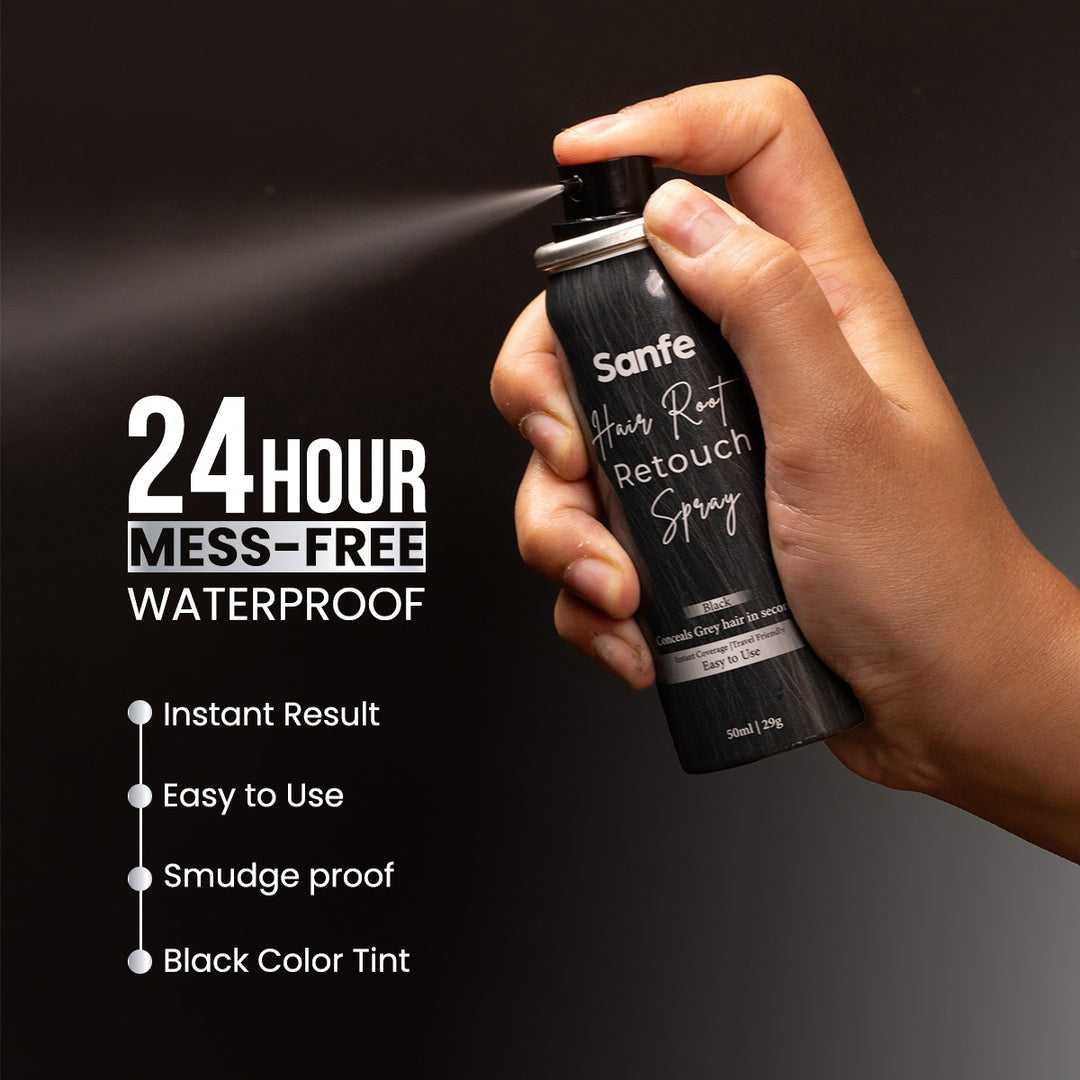 Grey to Black Instant Touch-Up Spray