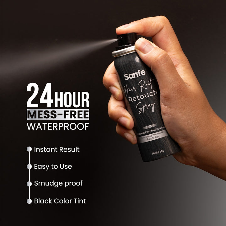Grey to Black Instant Touch-Up Spray