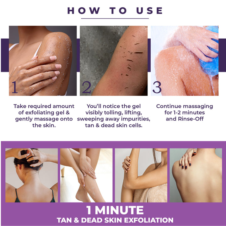 Sanfe Instant Tan & Dead Skin Removal Exfoliating Gel 200g (Pack of 4)