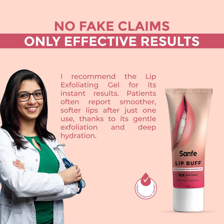 Lip buff dead & dark skin removal gel 100g (Pack of 3)