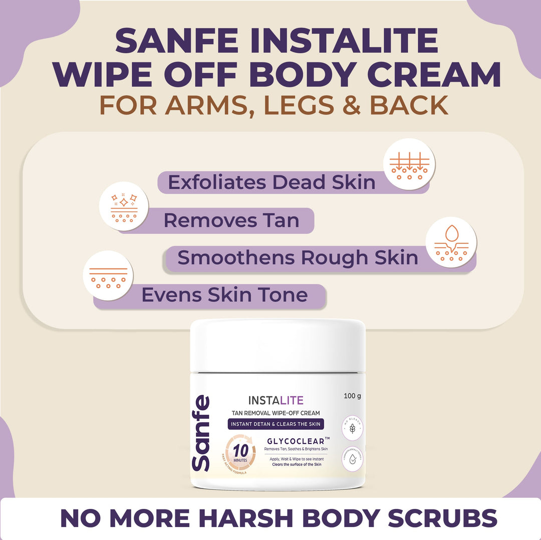 -Instalite Wipe Off Detan Body Cream 100gm