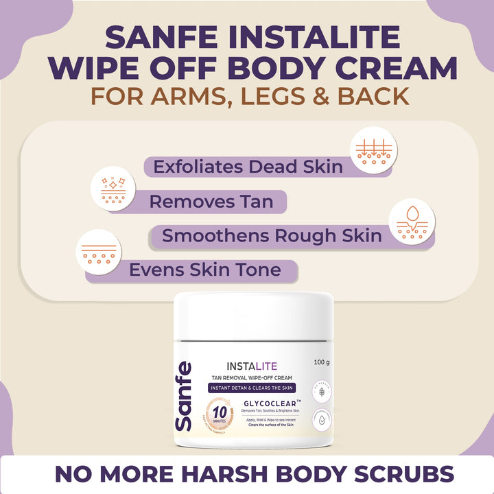 -Instalite Wipe Off Detan Body Cream 100gm