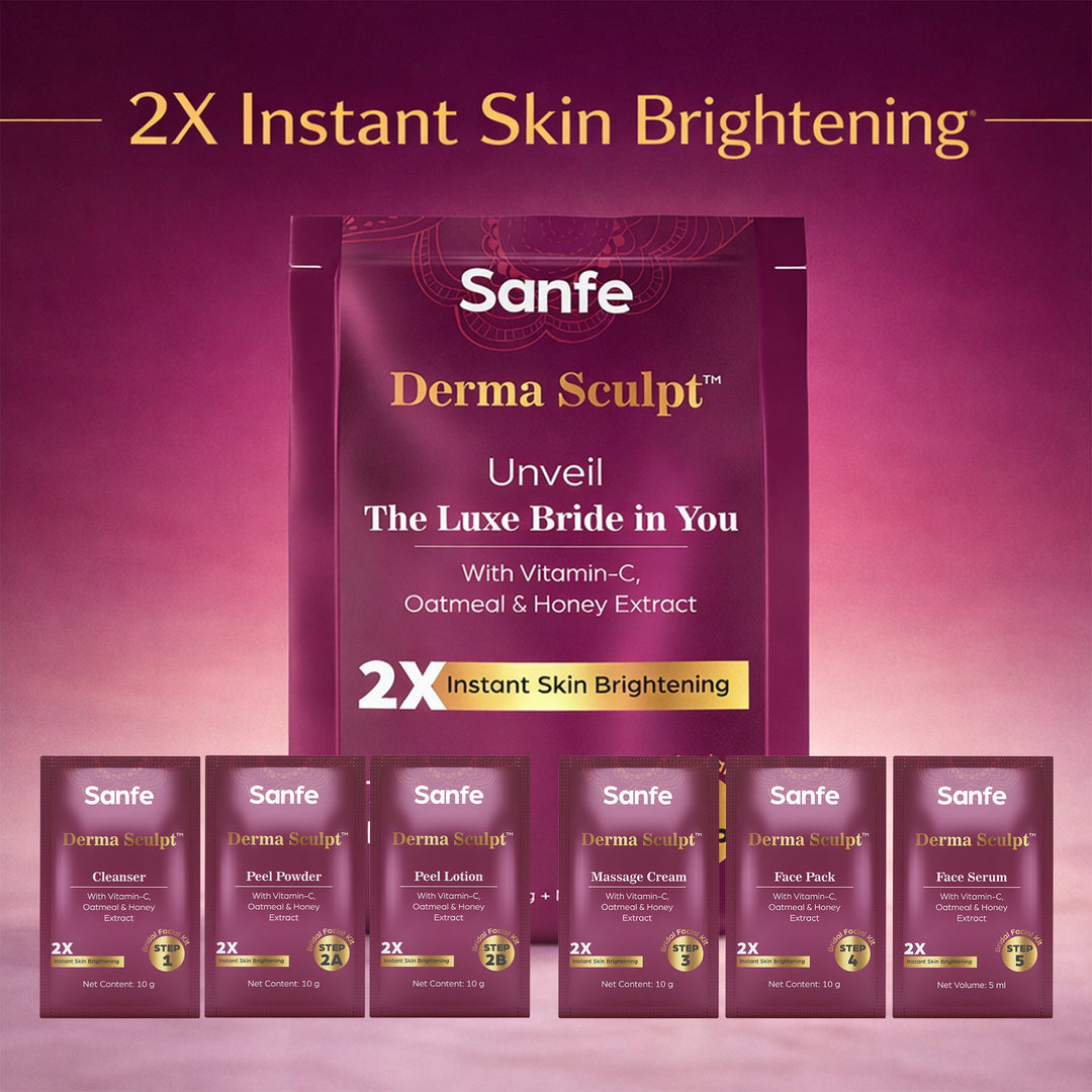Derma Step Sanfe Derma Sculpt 5 Step Bridal Facial Kit for Instant Glow