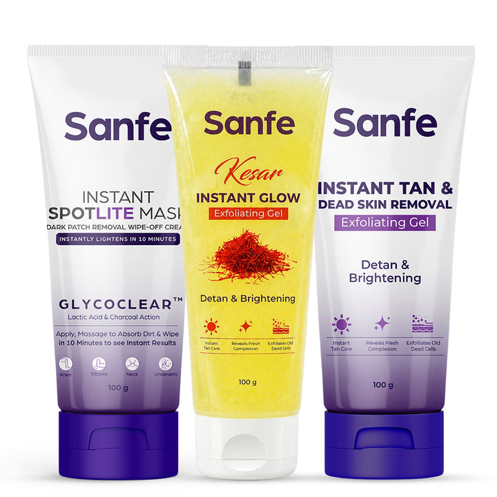 Sanfe Glow & Exfoliation Skincare Combo Pack of 36