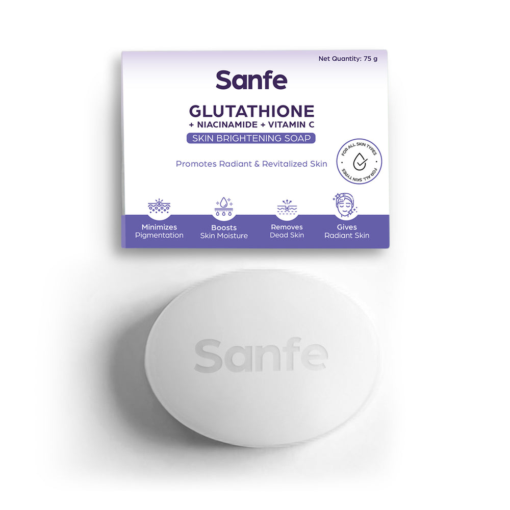 Sanfe Glutathione+Niacinamide+Vitamin C Brightening Soap  75gm