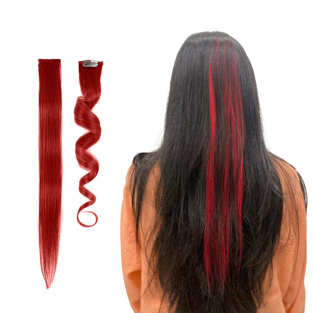 Sanfe Hair Extensions - 100% Human Hair | Washable - Red