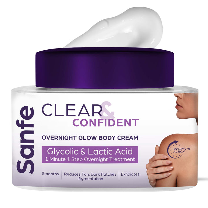 Clear & Confident Overnight Glow Body Cream for Dry & Cracked Feet 200gm