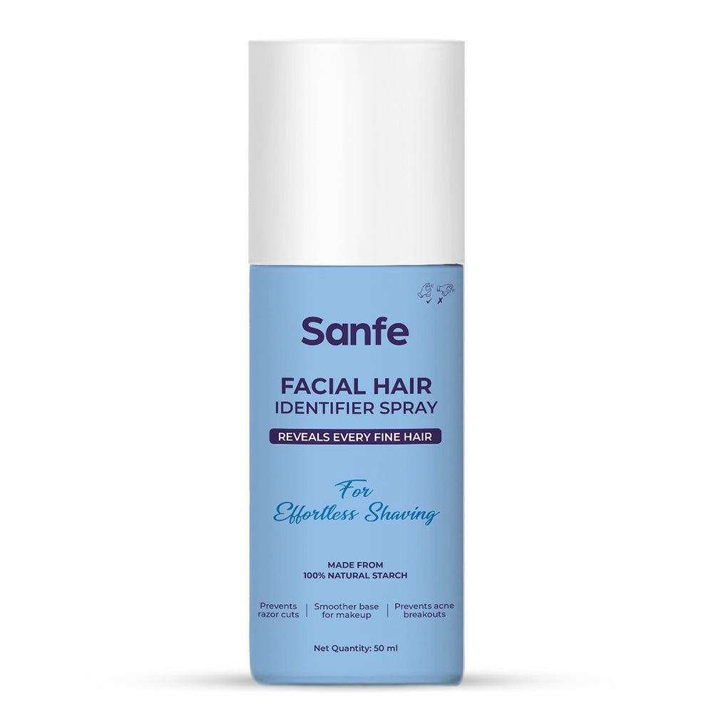 Sanfe Facial Hair Identifier Spray For Shaving, Dermaplaning For Women, Prevents razor cuts - 50ml