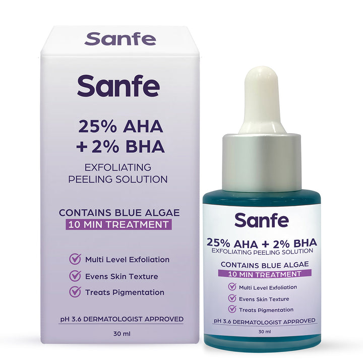 Sanfe 25% AHA +2%BHA Exfoliating Peeling Solution - 30ml