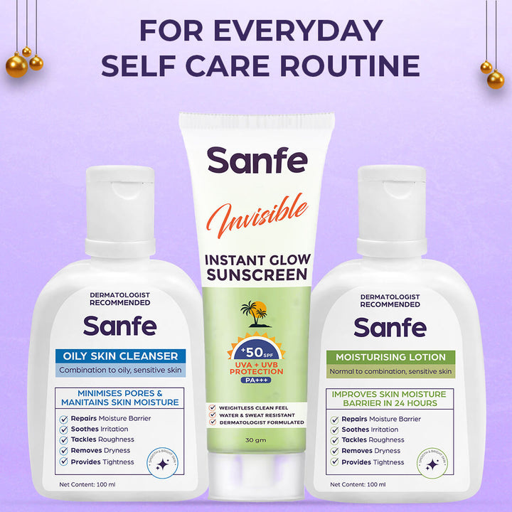 Sanfe Daily Glow & Protect Skincare Trio