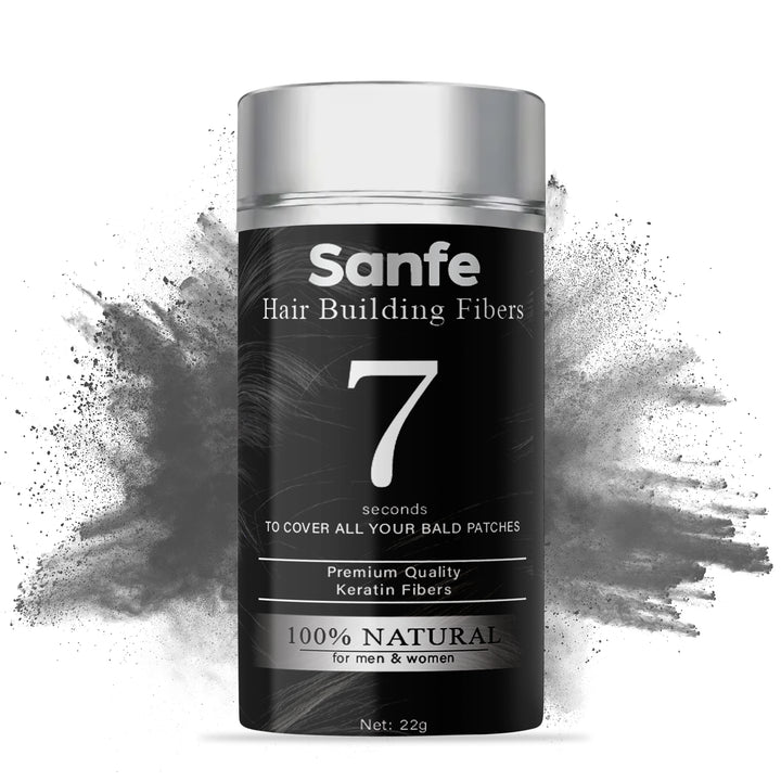 Sanfe Instant Bald Spot Covering Fibers 22gm - Black