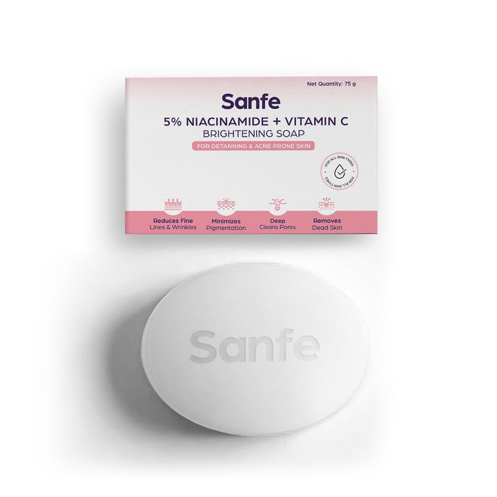 Sanfe 5% Niacinamide & Vitamin C Brightening Soap