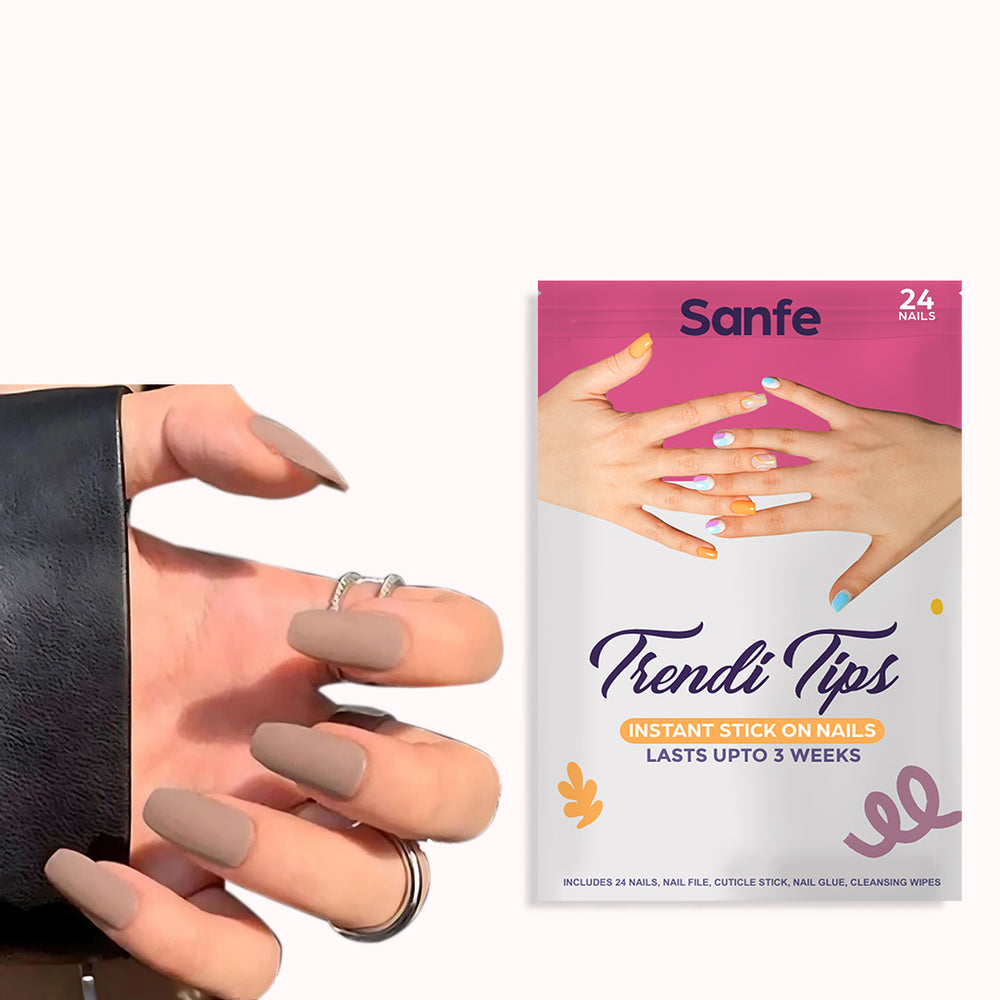 Sanfe Instant Stick On Nails - Holographic Almond - 29 nails