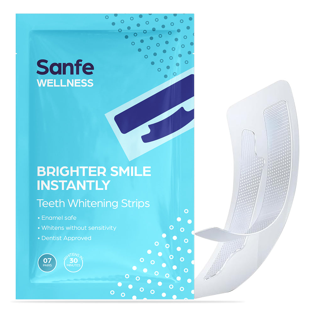 Sanfe Teeth Whitening Strips - 7 Pairs, For men & women