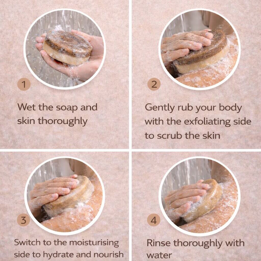 Sanfe 2-in-1 Moisturising & Exfoliating Soap