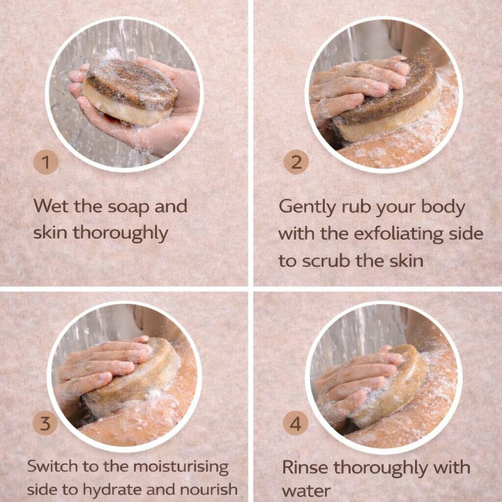 Sanfe 2-in-1 Moisturising & Exfoliating Soap