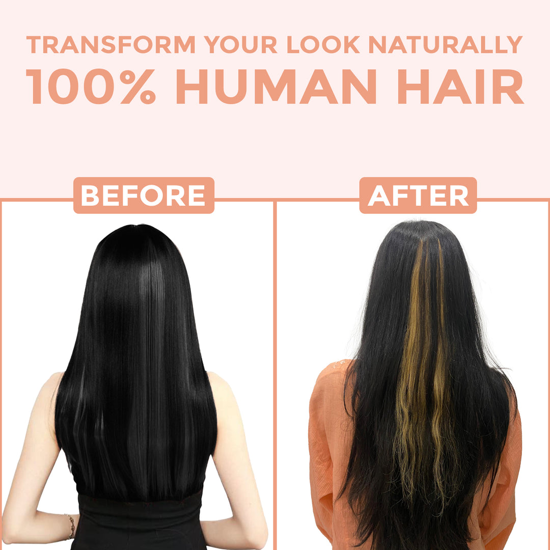 Sanfe Hair Extensions - 100% Human Hair | Washable - Dark Blonde