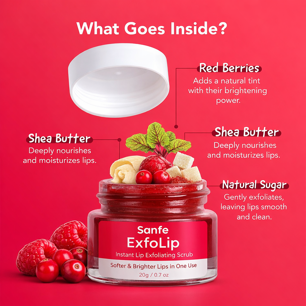 Sanfe ExfoLip Instant Lip Exfoliating Scrub - 20g