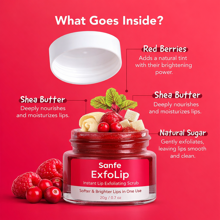 Sanfe ExfoLip Instant Lip Exfoliating Scrub - 20g