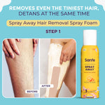 Sanfe Clean & Detan Kit | For Arms & Legs | Sanfe Hair Removal Spray  & Sanfe Instalite Wipe-off Body Cream