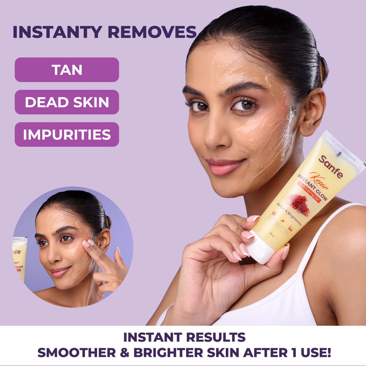 Sanfe Kesar Instant Glow Exfoliating Gel - 100g