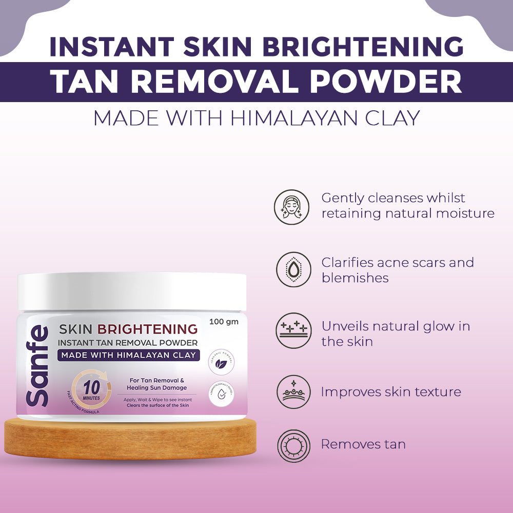 Sanfe Skin Brightening Instant Tan Removal Powder