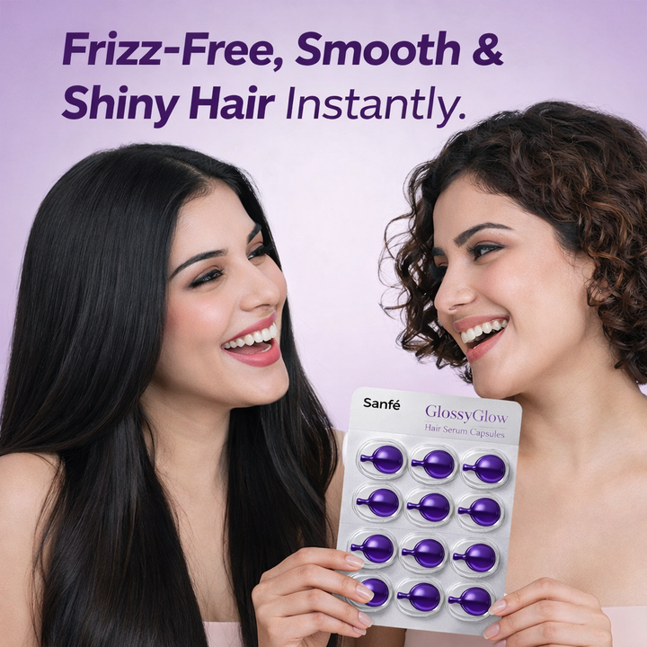 GlossyGlow Hair Serum Capsules