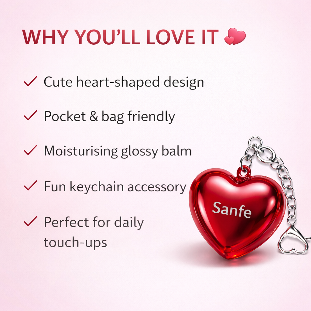 HookedHeart Keychain Tinted  Lip Balm (Pack of 3)