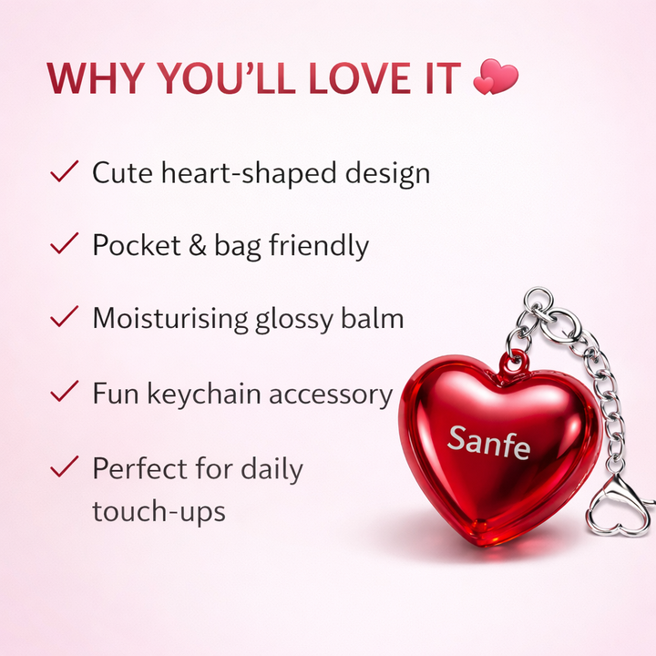 HookedHeart Keychain Tinted  Lip Balm (Pack of 3)