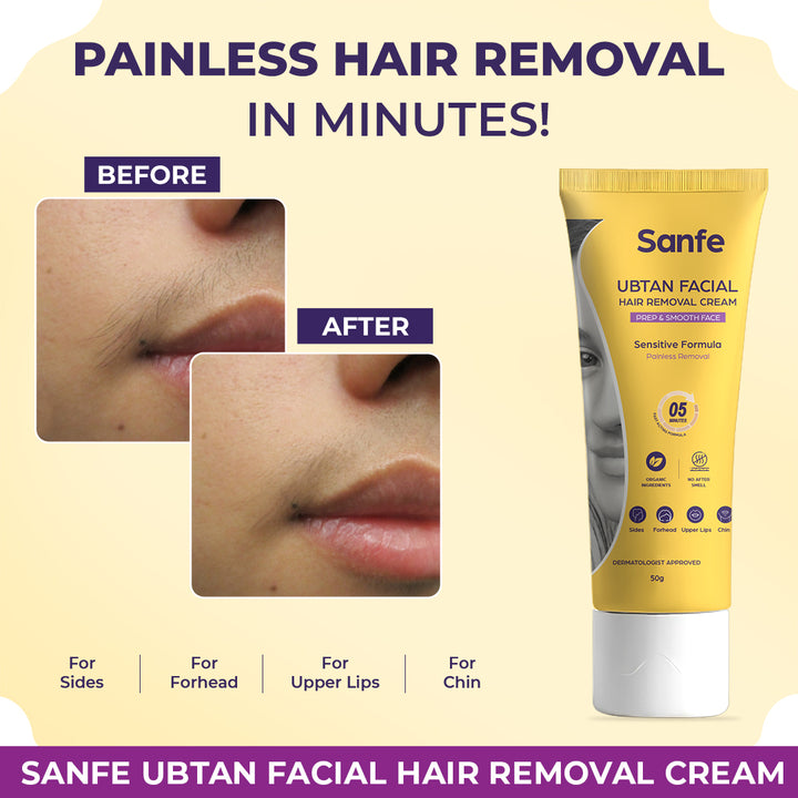 Ubtan Facial Hair Removal Cream (Pack of 2)
