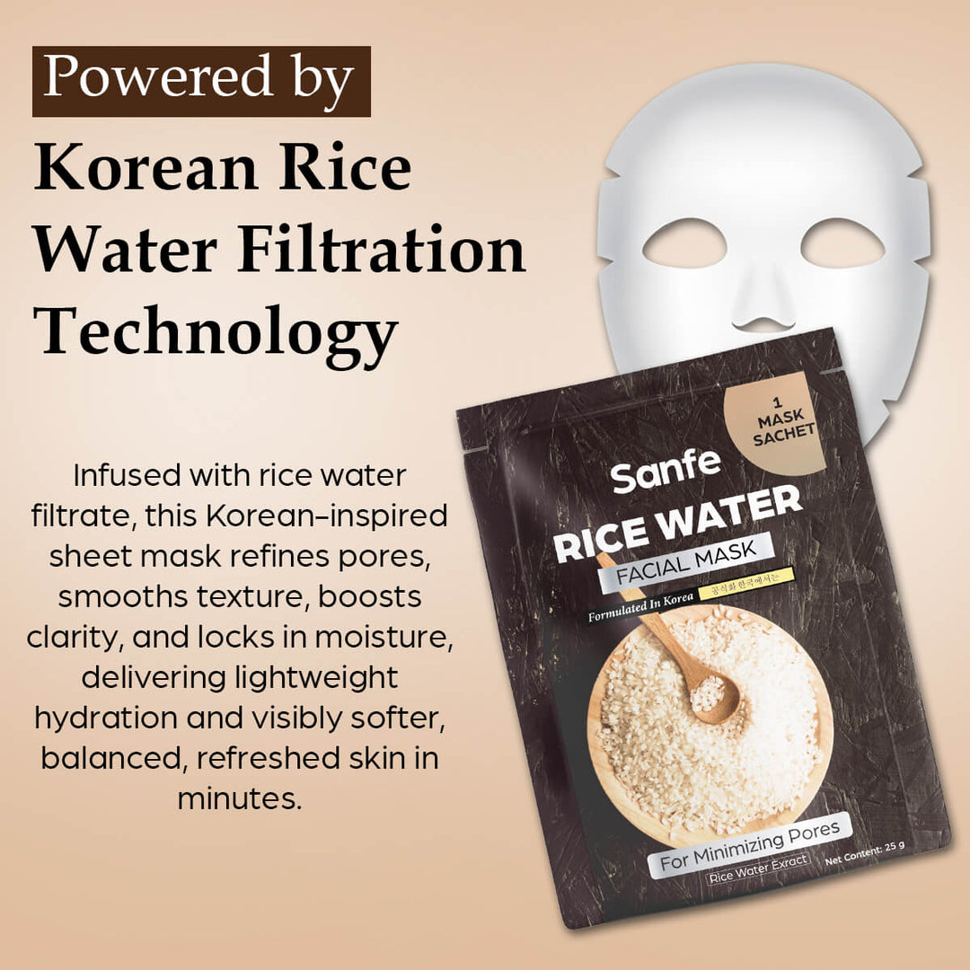 Rice Water Facial Mask (Pack of 6)