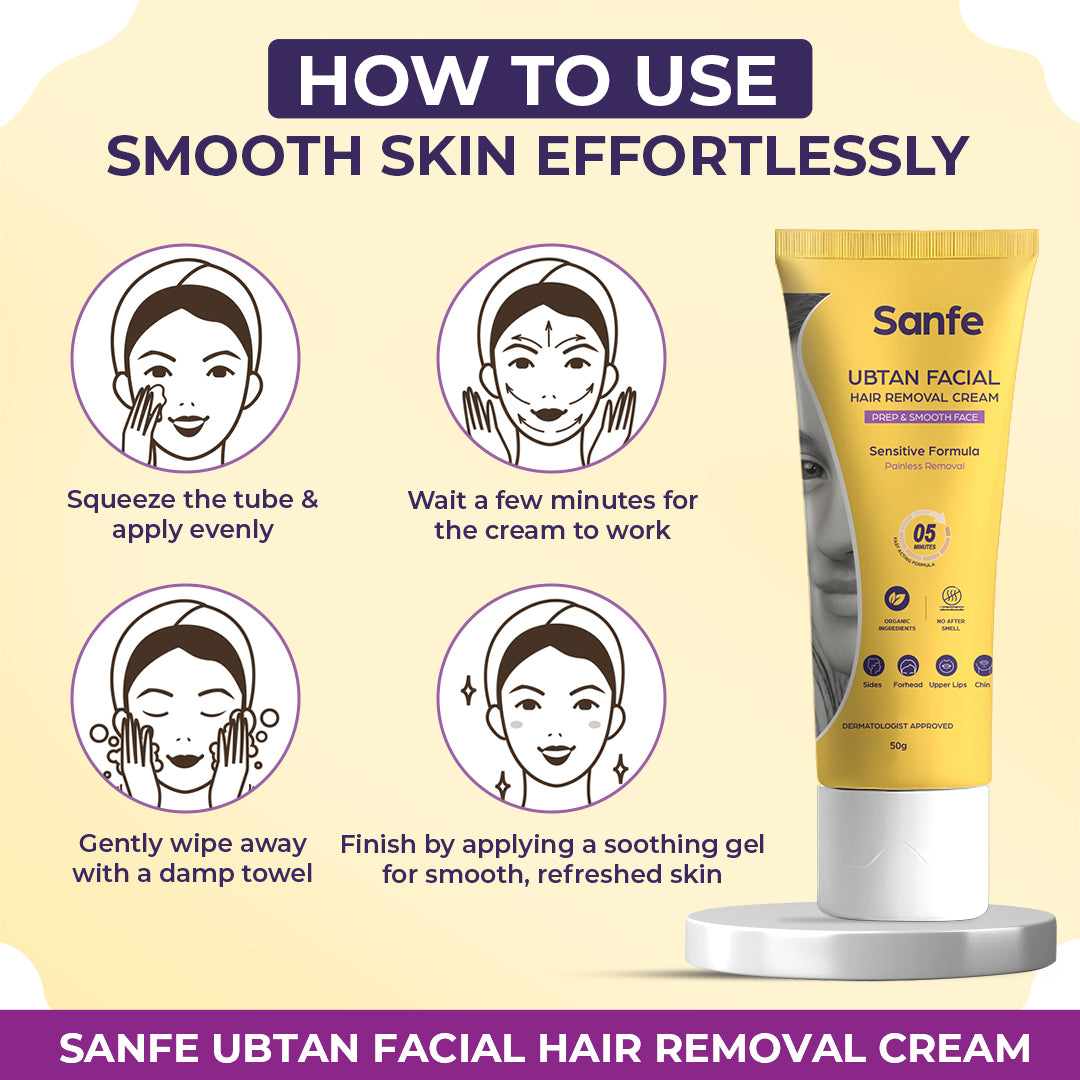 Ubtan Facial Hair Removal Cream (Pack of 2)