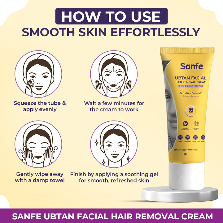 Ubtan Facial Hair Removal Cream (Pack of 2)