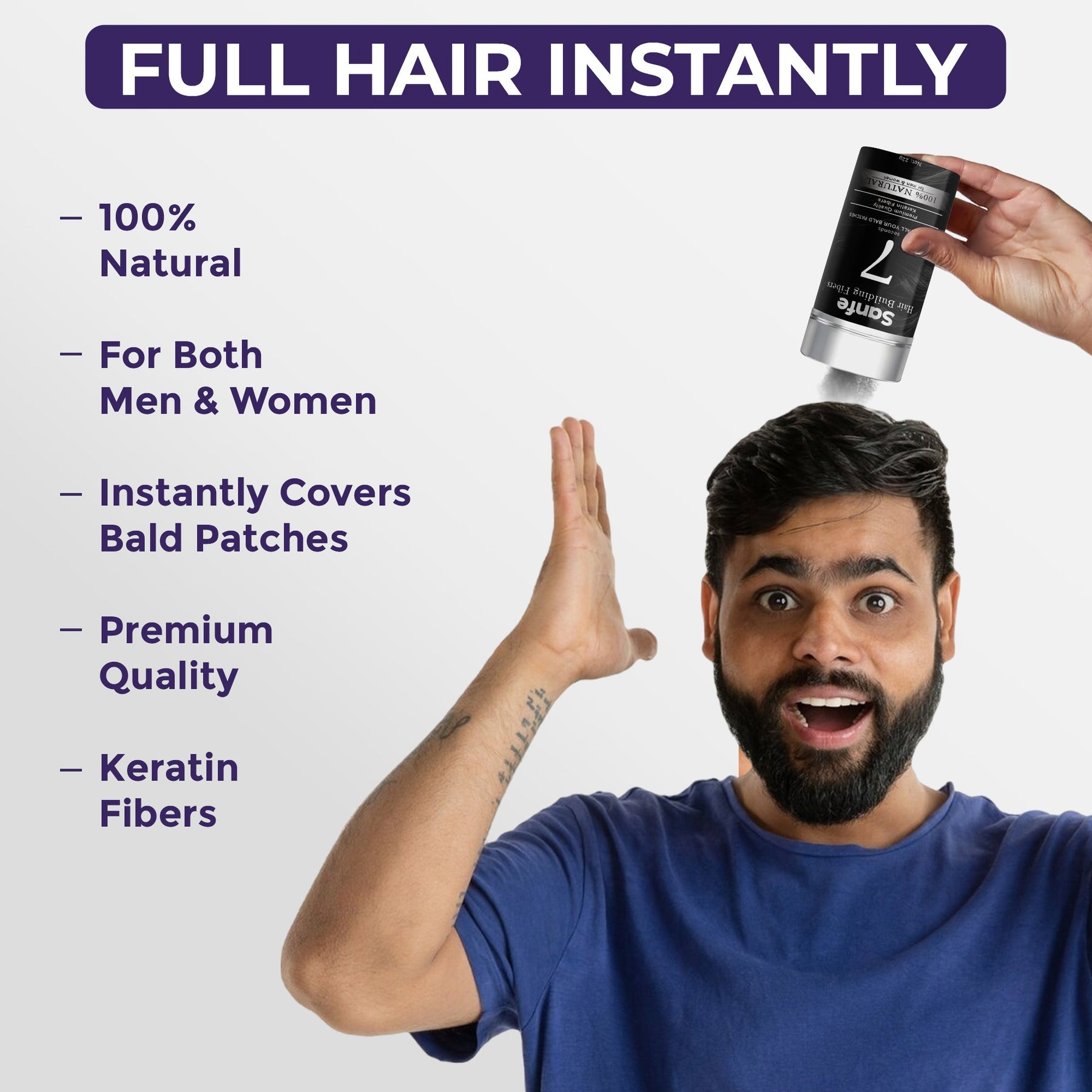 Sanfe Instant Bald Spot Covering Fibers 22gm Black