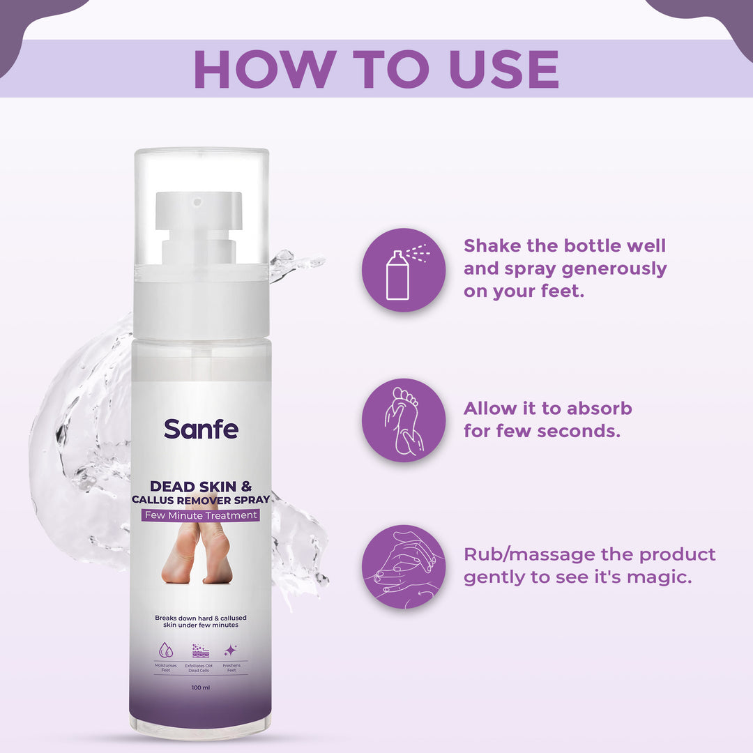 Sanfe Dead Skin & Callus Remover Spray - 100ml