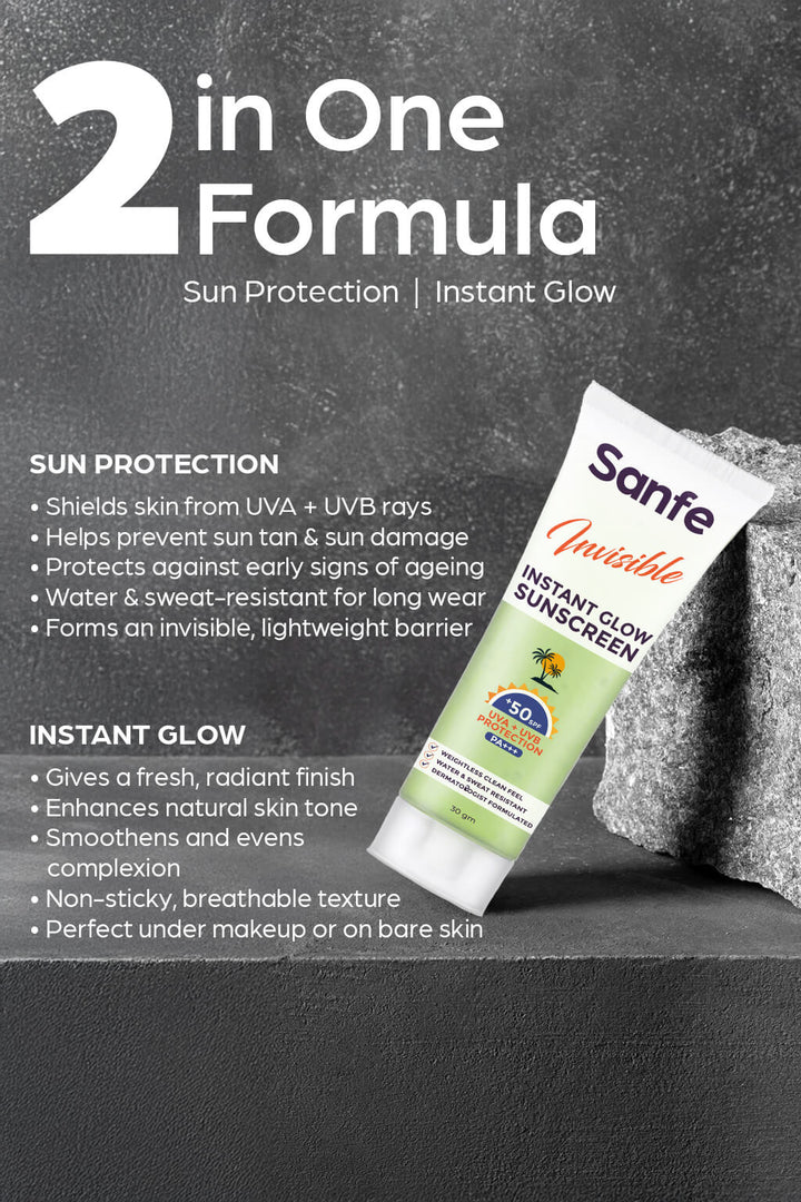 Sanfe Invisible Instant Glow Sunscreen - 30gm