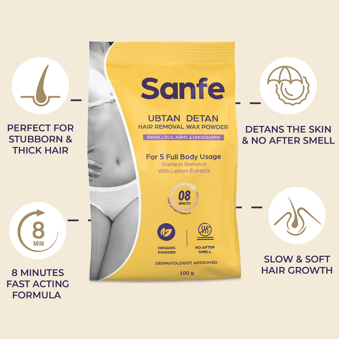 Sanfe Ubtan Detan Hair Removal Wax Powder