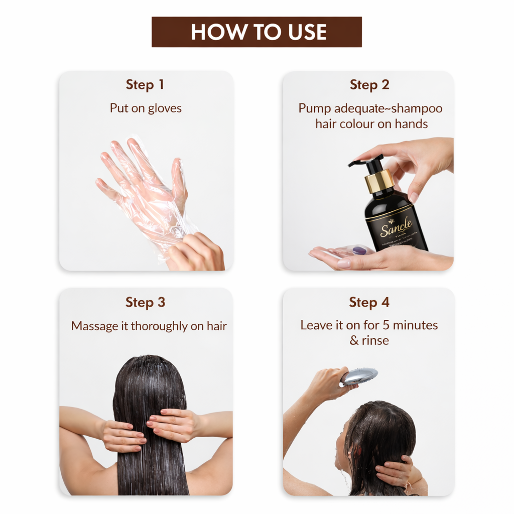 Sanfe InstaColor 5-Minute Instant Hair Color Shampoo - 200ml