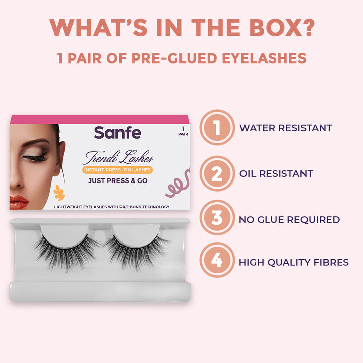 Sanfe Instant Press On Lashes P04, 1 pair