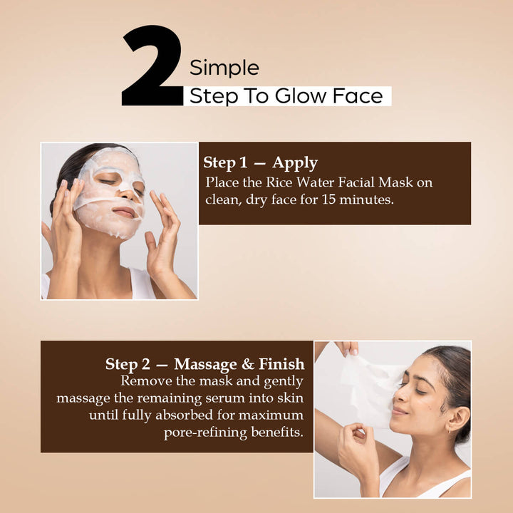 Rice Water Facial Mask (Pack of 6)