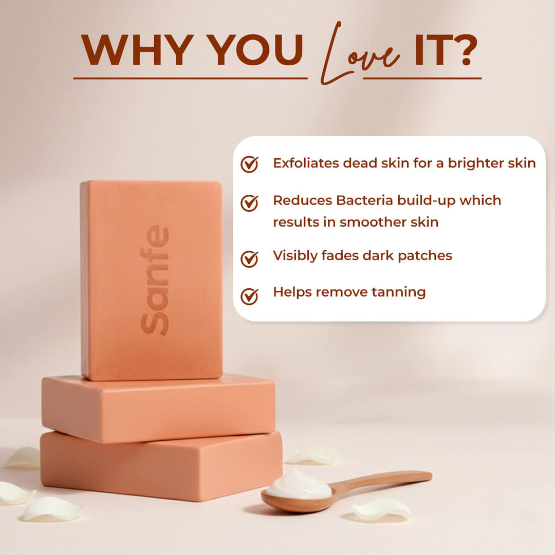 Sanfe Dark Spots Brightening Soap 75g (Pack of 3)