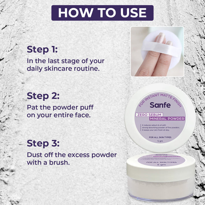 Sanfe No Sebum Mineral Powder  For all skin types, 5gm