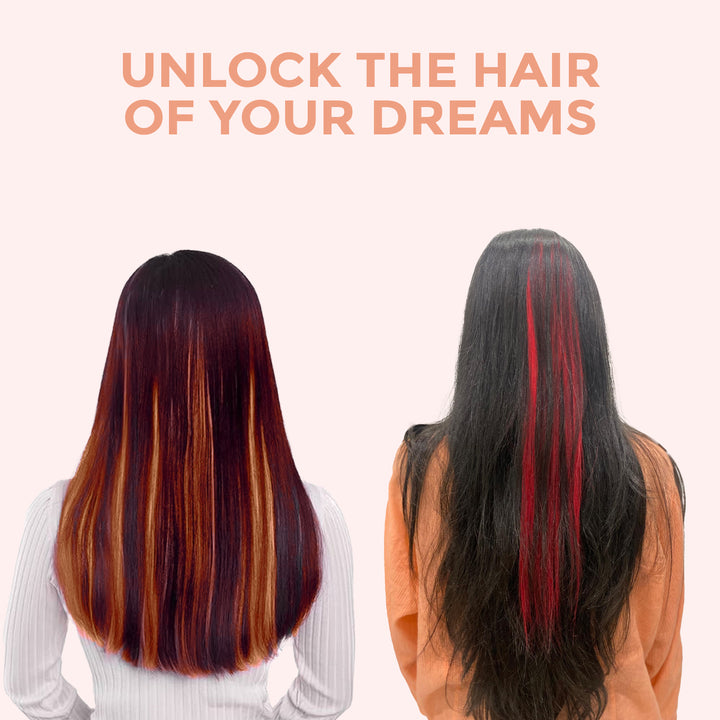 Sanfe Hair Extensions - 100% Human Hair | Washable - Red