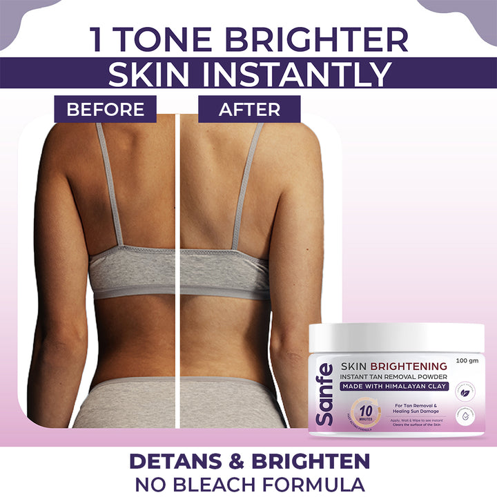 Sanfe Skin Brightening Instant Tan Removal Powder