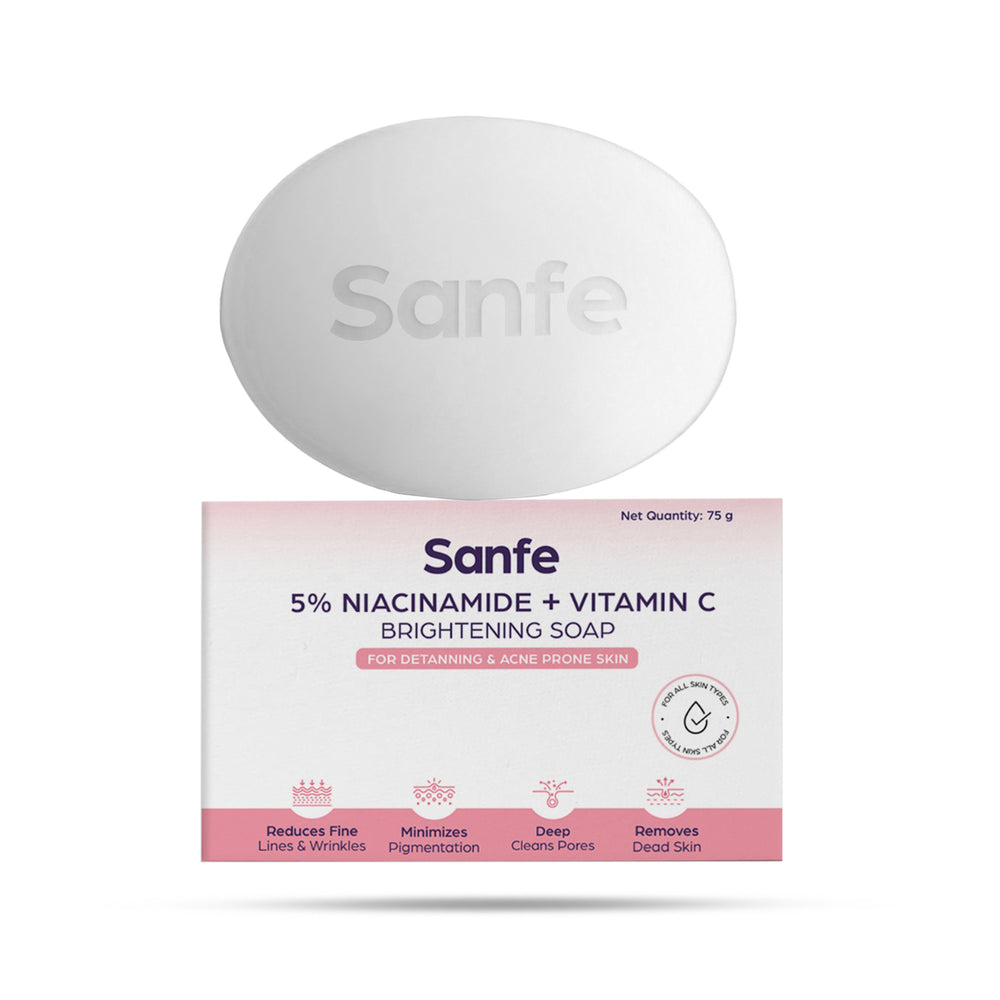 Sanfe 5% Niacinamide & Vitamin C Brightening Soap